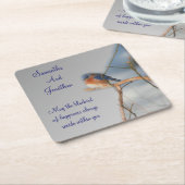 Bluebird Of Happiness Wedding  Kartonnen Onderzetters (Schuin)