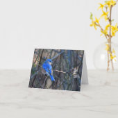 Bluebird of Happiness Wenskaart Kaart (Gele Bloem)