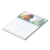 Bluebird om het Notitieblok van de Lijst van de Li (Linkerzijde)