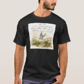 Bluebird on Branch Victor Hugo Inspirerend gedicht T-shirt (Voorkant)