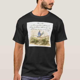 Bluebird on Branch Victor Hugo Inspirerend gedicht T-shirt
