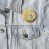 Bluebird on Branch & Victor Hugo Quote Ronde Button 5,7 Cm (In situ)