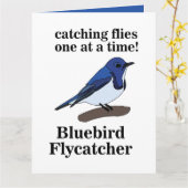 Bluebird op een grappige verjaardag kaart (Gele Bloem)