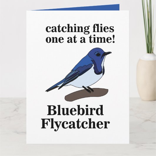 Bluebird op een grappige verjaardag kaart (Voorkant)