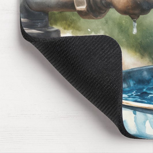 Bluebird op een oude kraan muismat (Hoek)