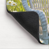 Bluebird op een rieten stoel muismat (Hoek)