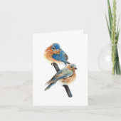 Bluebird paar dank je kaart (Voorkant)
