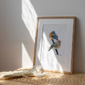 Bluebird Paar Waterverf Art Print