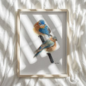 Bluebird Paar Waterverf Art Print