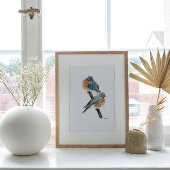 Bluebird Paar Waterverf Art Print