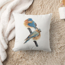 Bluebird Paar Waterverf Kunst