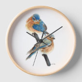 Bluebird Paar Waterverf Schilderen (Voorkant)