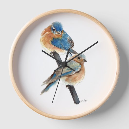 Bluebird Paar Waterverf Schilderen (Voorkant)