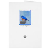 Bluebird Painting - Original Bird Art (Achterkant)