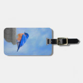 Bluebird Painting - Original Bird Art Bagagelabel (Voorkant horizontaal)