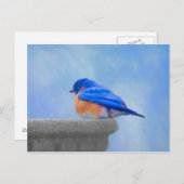 Bluebird Painting - Original Bird Art Briefkaart (Voorkant / Achterkant)