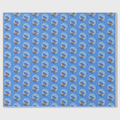 Bluebird Painting - Original Bird Art Cadeaupapier (Vlak)