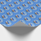 Bluebird Painting - Original Bird Art Cadeaupapier (Hoek)