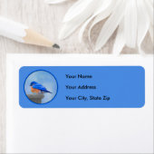 Bluebird Painting - Original Bird Art Etiket (Insitu)