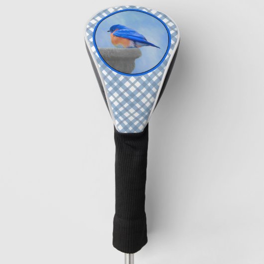 Bluebird Painting - Original Bird Art Golfheadcover (Voorkant)