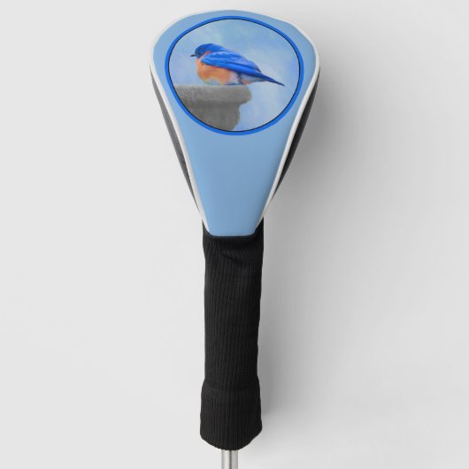 Bluebird Painting - Original Bird Art Golfheadcover (Voorkant)
