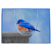 Bluebird Painting - Original Bird Art Groot Cadeauzakje (Voorkant)