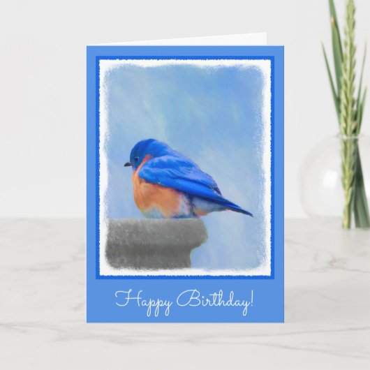 Bluebird Painting - Original Bird Art Kaart (Voorkant)