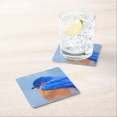 Bluebird Painting - Original Bird Art Kartonnen Onderzetters (Insitu)