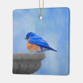 Bluebird Painting - Original Bird Art Keramisch Ornament (Links)
