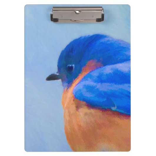 Bluebird Painting - Original Bird Art Klembord (Voorkant)