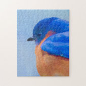 Bluebird Painting - Original Bird Art Legpuzzel (Verticaal)
