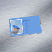 Bluebird Painting - Original Bird Art Magnetisch Visitekaartje (Voorbeeld)