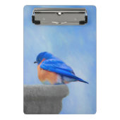 Bluebird Painting - Original Bird Art Mini Klembord (Voorkant)