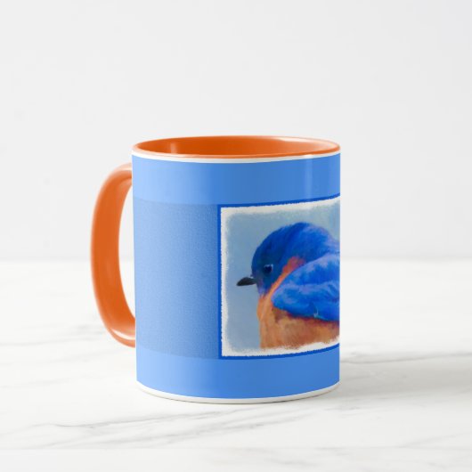 Bluebird Painting - Original Bird Art Mok (Voorkant links)