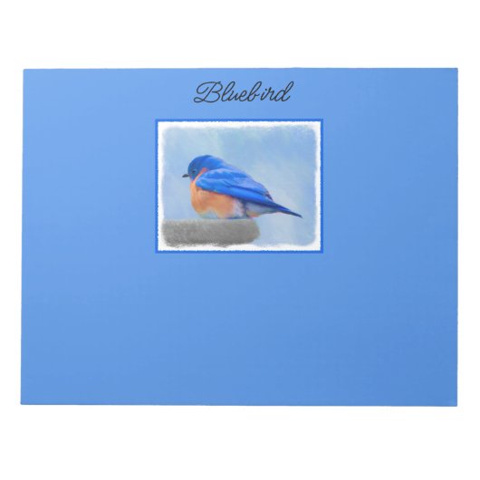 Bluebird Painting - Original Bird Art Notitieblok (Voorkant)