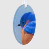 Bluebird Painting - Original Bird Art Ornament (voorkant)