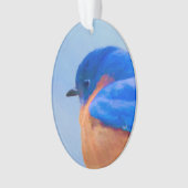 Bluebird Painting - Original Bird Art Ornament (voorkant)