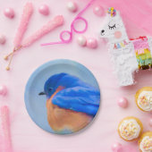 Bluebird Painting - Original Bird Art Papieren Bordje (Feest)