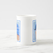 Bluebird Painting - Original Bird Art Porselein Kop (Voorkant)