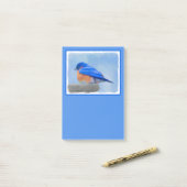 Bluebird Painting - Original Bird Art Post-it® Notes (Op bureau)