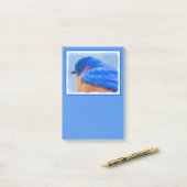Bluebird Painting - Original Bird Art Post-it® Notes (Op bureau)