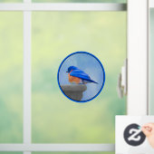Bluebird Painting - Original Bird Art Raamsticker (Huis)
