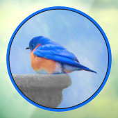 Bluebird Painting - Original Bird Art Raamsticker (Vel 3)