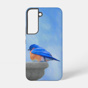 Bluebird Painting - Original Bird Art Samsung Galaxy Hoesje