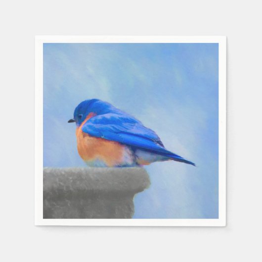 Bluebird Painting - Original Bird Art Servetten (Voorkant)