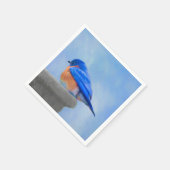 Bluebird Painting - Original Bird Art Servetten (Hoek)