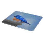 Bluebird Painting - Original Bird Art Snijplank (Hoek)
