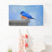 Bluebird Painting - Original Bird Art Spandoek (Insitu)