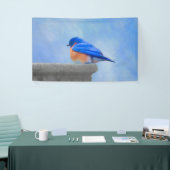 Bluebird Painting - Original Bird Art Spandoek (Beurs)