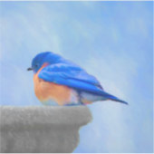 Bluebird Painting - Original Bird Art Sticker (Voorkant)